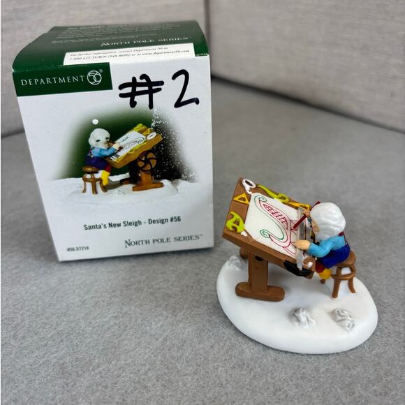 Department 56 Santa’s New Sleigh – Design #56 #57218 – North Pole Series - Picture 3 of 5